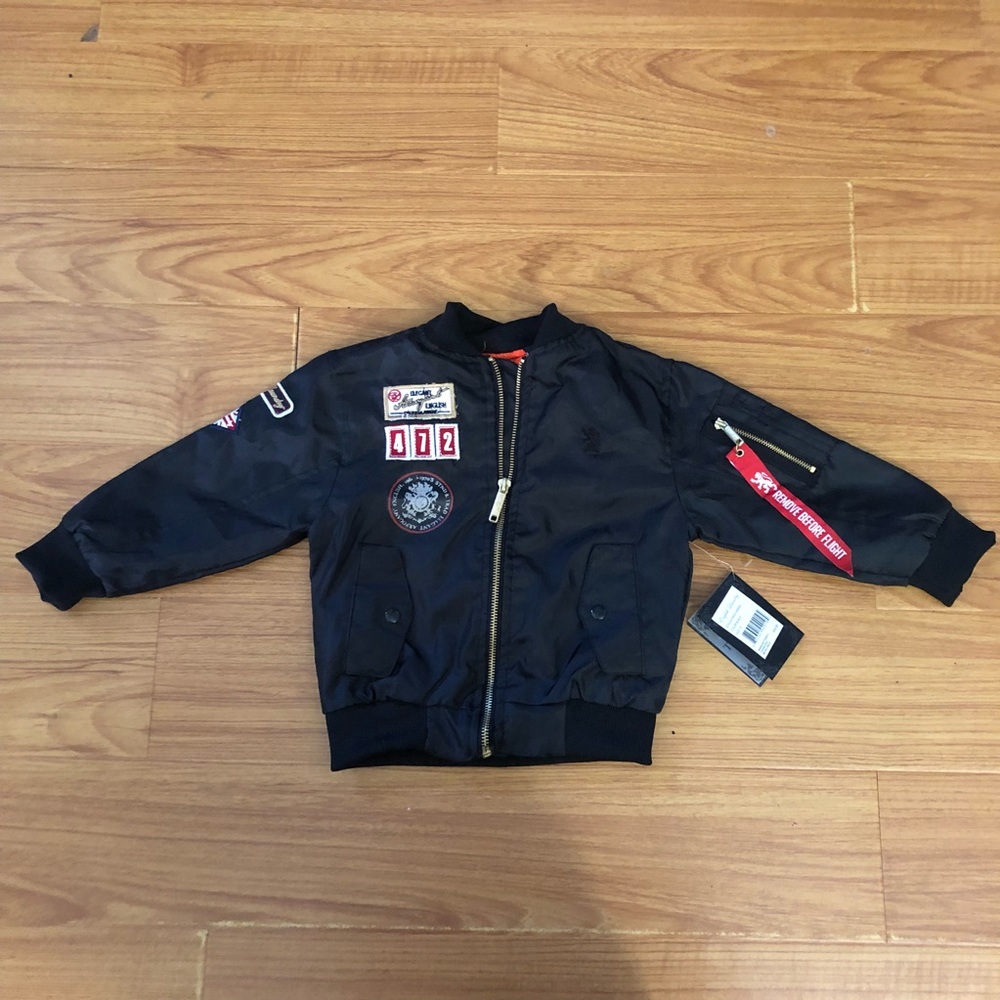 Bomber Pilot Jacket 3T Black NWT Halloween